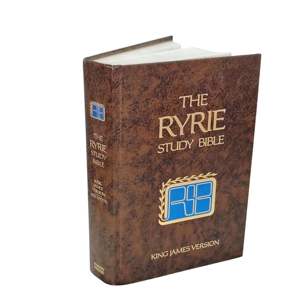 The Ryrie Study Bible Revised King James Version Red Letter Hardcover 1978 VTG